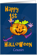 Cousin First Halloween Happy Pumpkin card