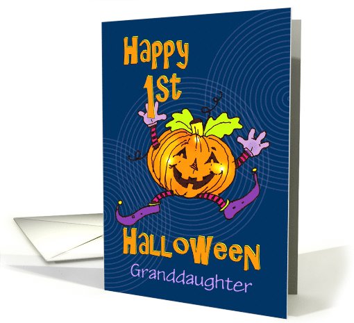 Granddaughter First Halloween Happy Pumpkin card (1123968)