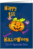 Son First Halloween Happy Pumpkin card