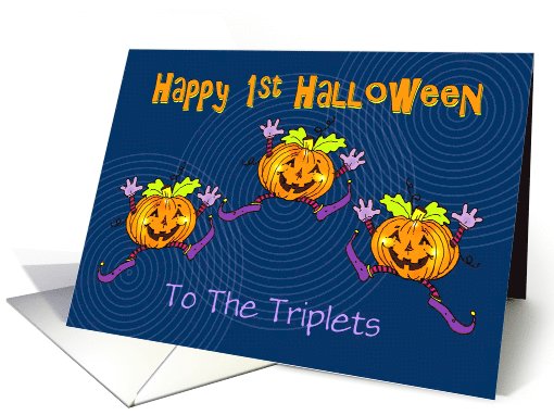 Triplets First Halloween Happy Pumpkins card (1124060)