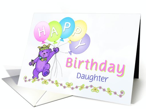 Daughter Birthday Teddy Bear Princess card (1124342)