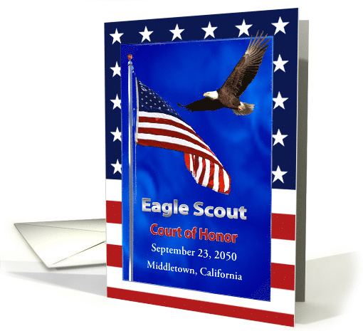 Eagle Scout Court of Honor Program card (1150196)