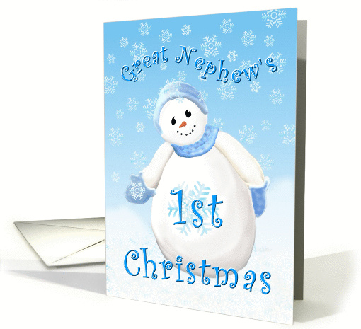 Great Nephew 1st Christmas Snowman card (1154704)