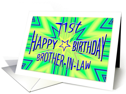 Custom for Nancy 71st Birthday Brother in law card (1213618)