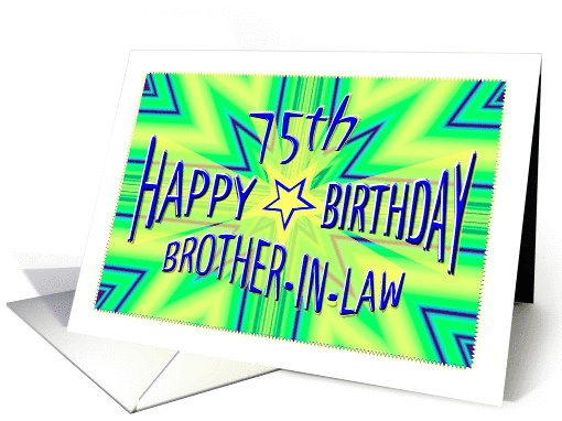 Custom for Nancy 75th Birthday Brother in law card (1213624)