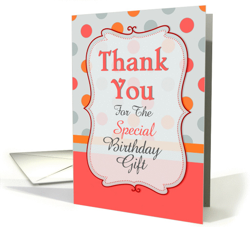 Birthday Gift Thank You Polka dots card (1224254)