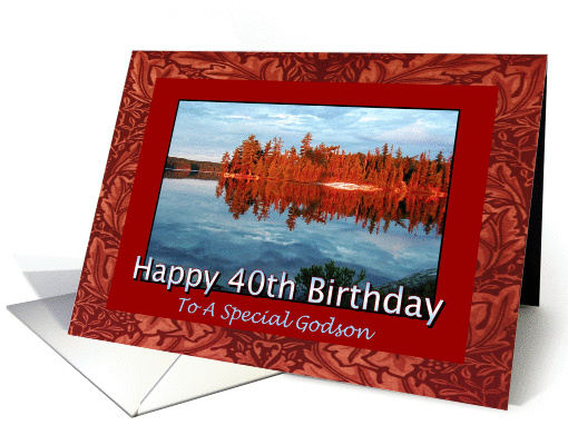 40th Birthday Godson Sunrise Reflections card (1244384)