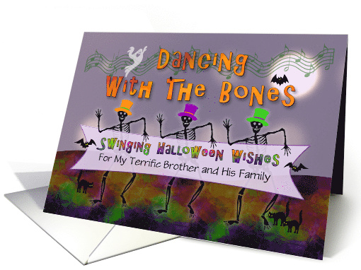 Swinging Halloween Wishes For Brother and His Family card (1289266)