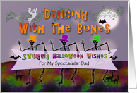 Swinging Halloween Wishes For Dad card