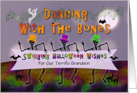 Swinging Halloween Wishes For Grandson card