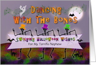 Swinging Halloween Wishes For Nephew, Customized card