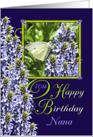 Nana 70th Birthday - White Butterfly Garden card