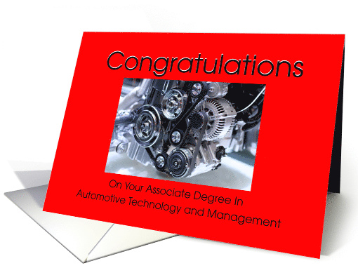 Associate Degree Automotive Tech. Congratulations card (1399074)