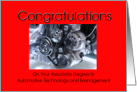 Associate Degree Automotive Tech. Congratulations card