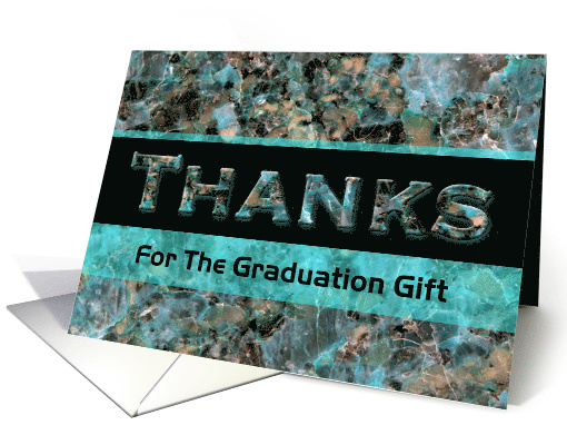 Bold Stone Image Thank You For Graduation Gift card (1422644)