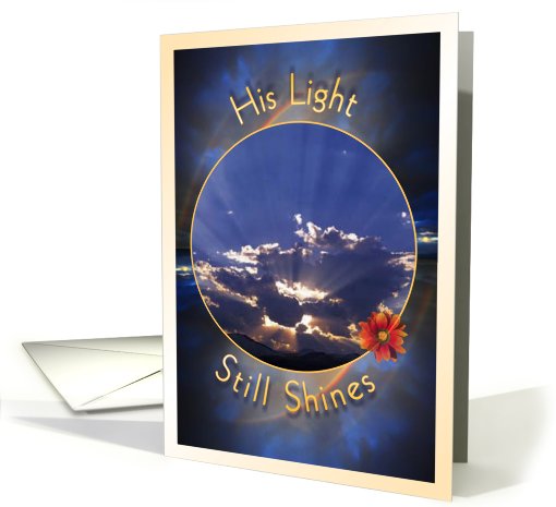 Loss of Husband - His Light Still Shines card (436017)