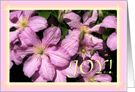 Blooming Clematis Bring Joy To The Heart card