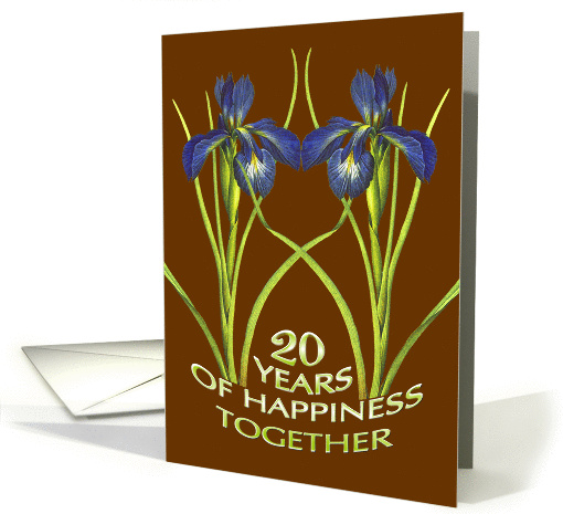 20 Years of Happiness Together, Blue Iris card (445717)