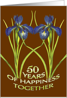 50 Years of Happiness Together, Blue Iris card