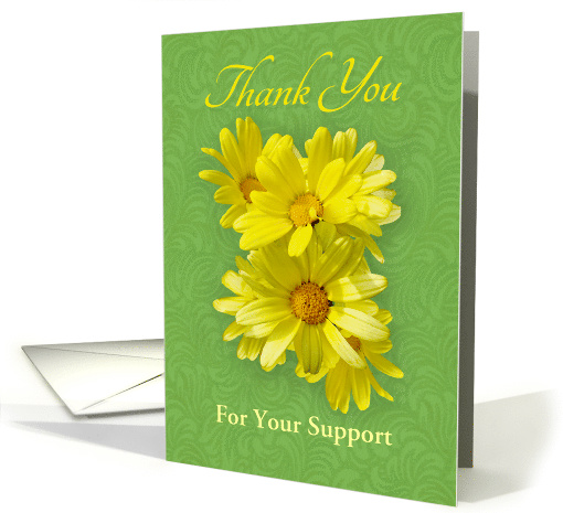 Thank You For Support - Bright Yellow Daisies card (456482)