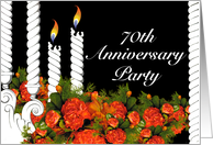 70th Wedding Anniversary Party Invitation card