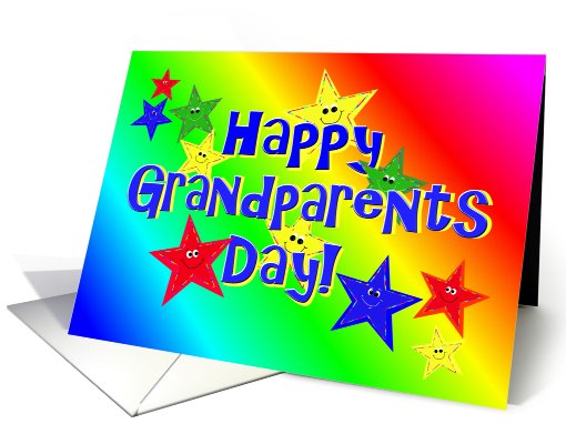 Grandpa Happy Grandparents Day Stars card (472631)