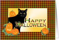 Happy Halloween Black Cat card