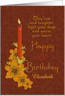 98th Birthday greeting - Wishes for Love and Laughter card