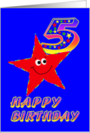 Happy 5th birthday card