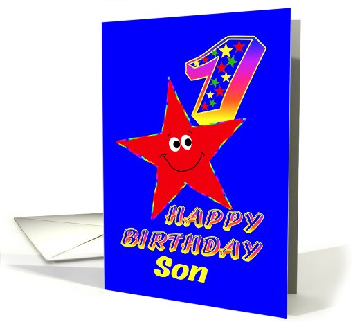 Happy 1st Birthday Son card (479080)