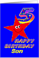 Happy 5th Birthday Son card