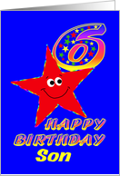 Happy 6th Birthday Son card
