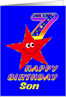 Happy 7th Birthday Son card