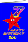 Happy 7th Birthday Son card