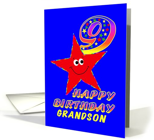 Happy 9th Birthday Grandson card (479105)
