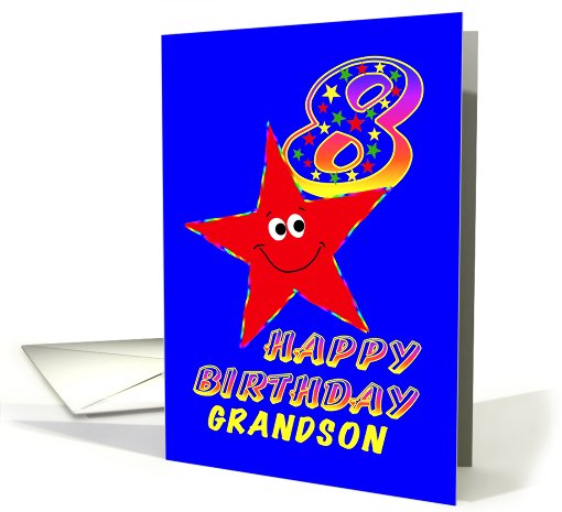 Happy 8th Birthday Grandson card (479382)