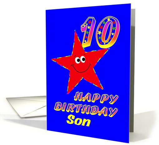 Son 10th Star Birthday card (483411)