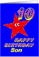 Son 10th Star Birthday card