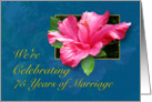 75th Anniversary Party Invitation - Hibiscus card