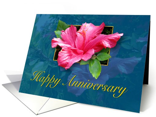 Happy Anniversary - Hibiscus card (488023)