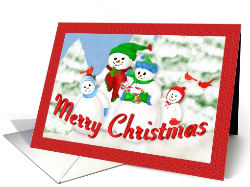 Snowman Christmas Family Fun card (513949)