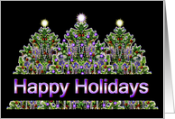 Happy Holidays Christmas Trees card