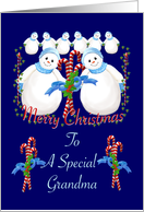 Christmas Snowmen for Grandma card