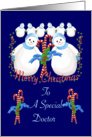 Christmas Snowmen for Doctor card