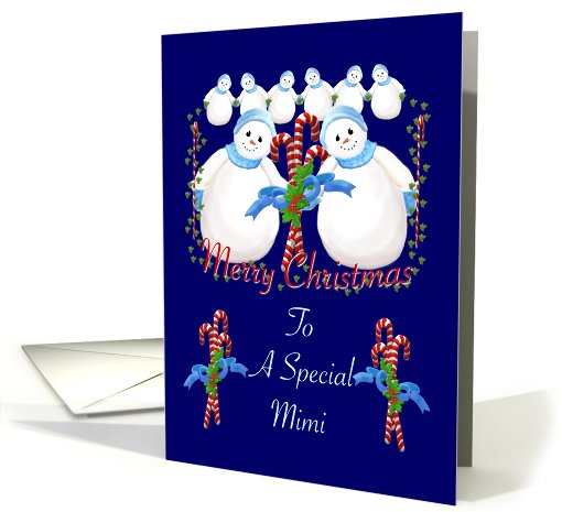 Christmas Snowmen for Mimi card (522388)