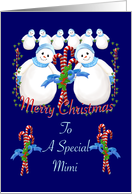 Christmas Snowmen for Mimi card