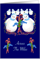 Christmas Snowmen Across the Miles card