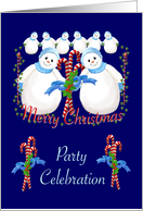 Snowmen Christmas Party Invitation card