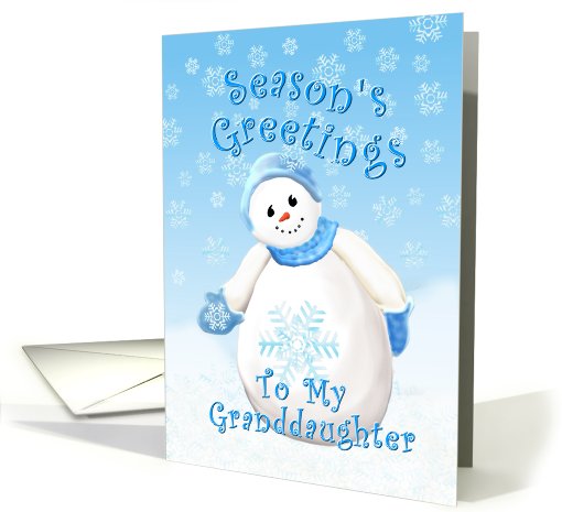 Christmas Greetings for Granddaughter card (528470)
