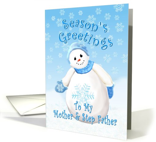 Christmas Greetings for Mother and Step Father card (528519)